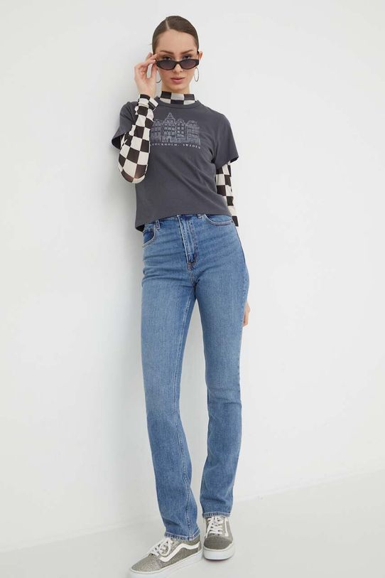 Pamučna majica Abercrombie & Fitch KI157.3194.179 siva AW23