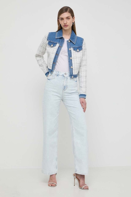 Guess t-shirt bawełniany W4RI25.K9RM1 fioletowy SS24