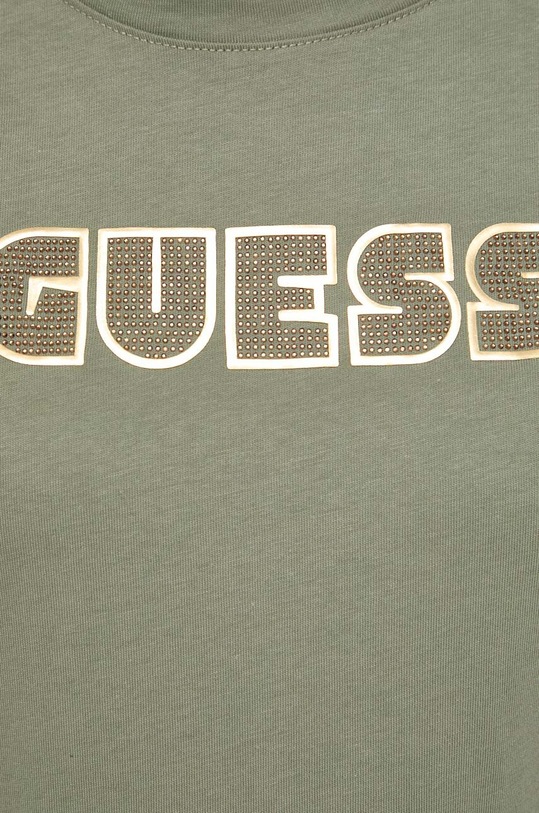 Хлопковая футболка Guess зелёный W4RI30.I3Z14