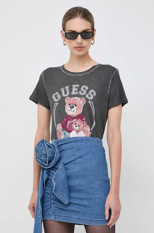 Tričko Guess VARSITY W4RI86.K9SN1 sivá SS24