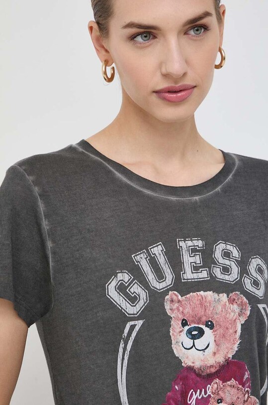 Tričko Guess VARSITY sivá W4RI86.K9SN1
