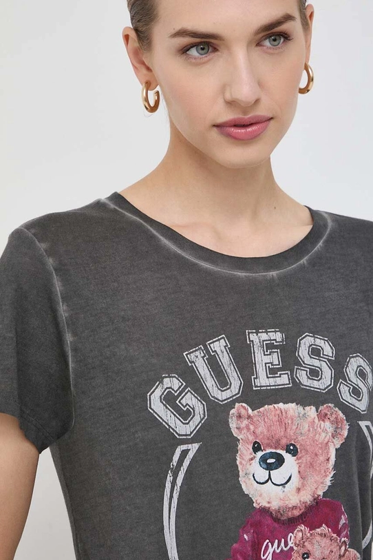 Guess t-shirt VARSITY szary W4RI86.K9SN1