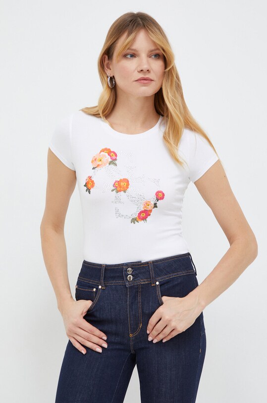 Oblečenie Tričko Guess FLOWER W4RI08.KA0Q1 biela
