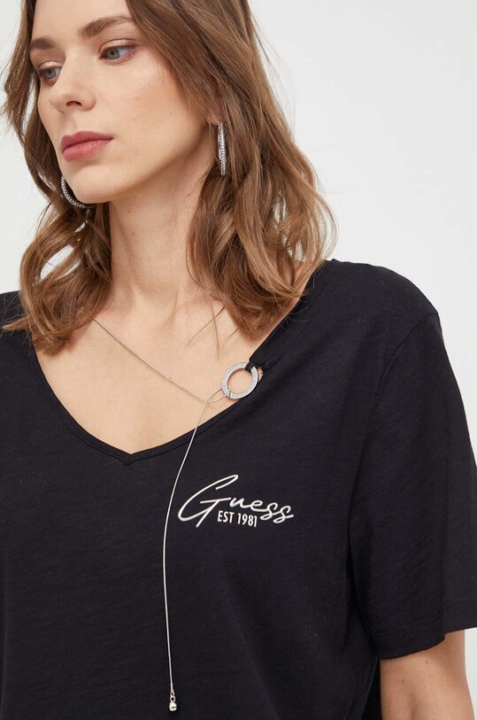 Guess tricou negru W4RI31.KC340