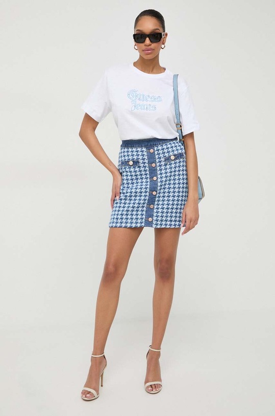 Bavlněné tričko Guess GOTHIC W4RI49.K6XN4 bílá SS24