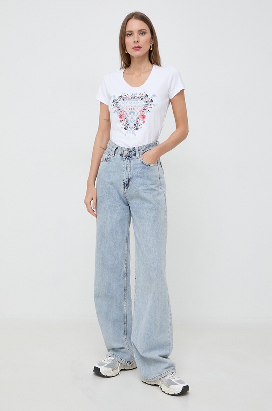 Guess t-shirt FLOWERS W4RI38.J1314 biały SS24