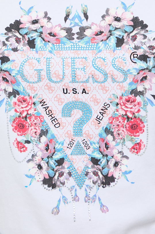Guess t-shirt FLOWERS W4RI38.J1314 biały