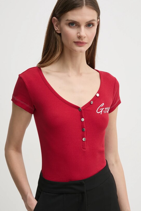 Guess t-shirt czerwony W4RP47.K1814