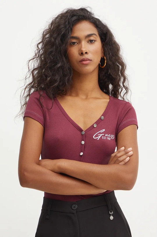 Guess tricou burgundia W4RP47.K1814