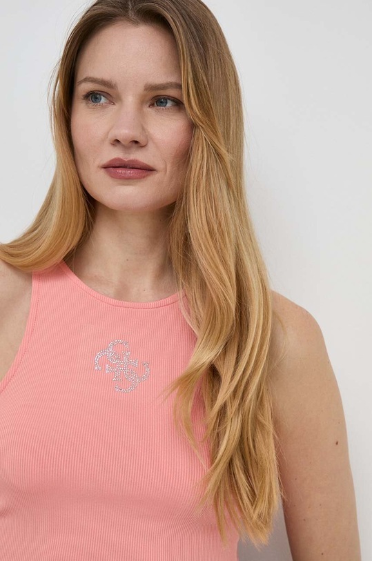 Odzież Guess top GUENDALINA W4RP43.KAZH2 pomarańczowy