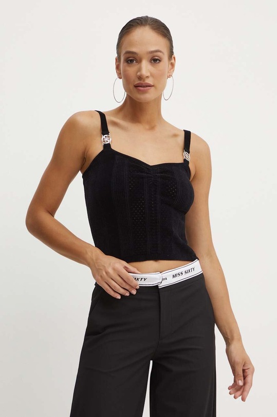 Top Guess κανονικό μαύρο W4RR54.Z3C20