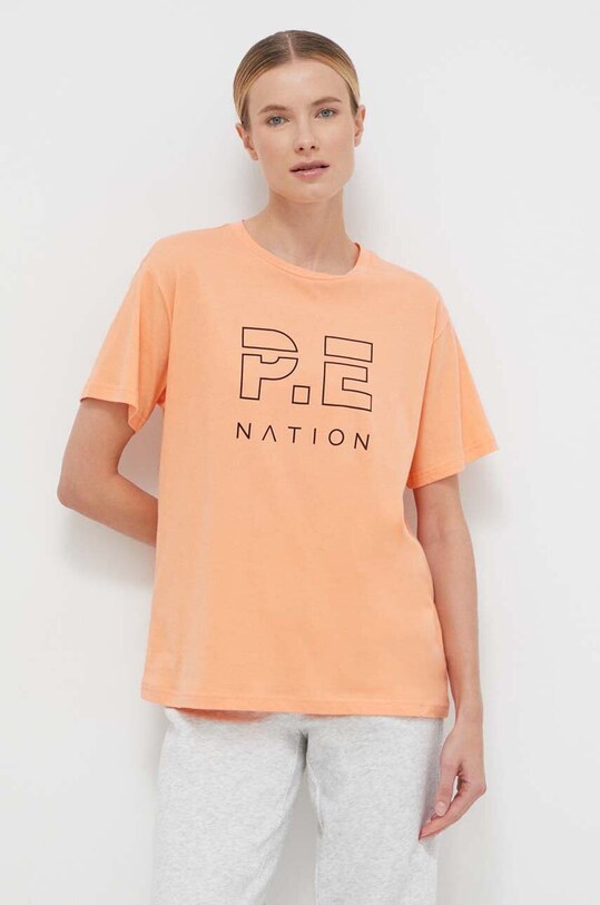 Pamučna majica P.E Nation narančasta 234T041