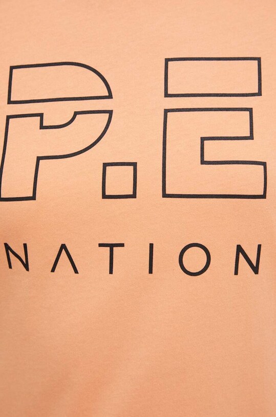 Бавовняна футболка P.E Nation 234T041 помаранчевий