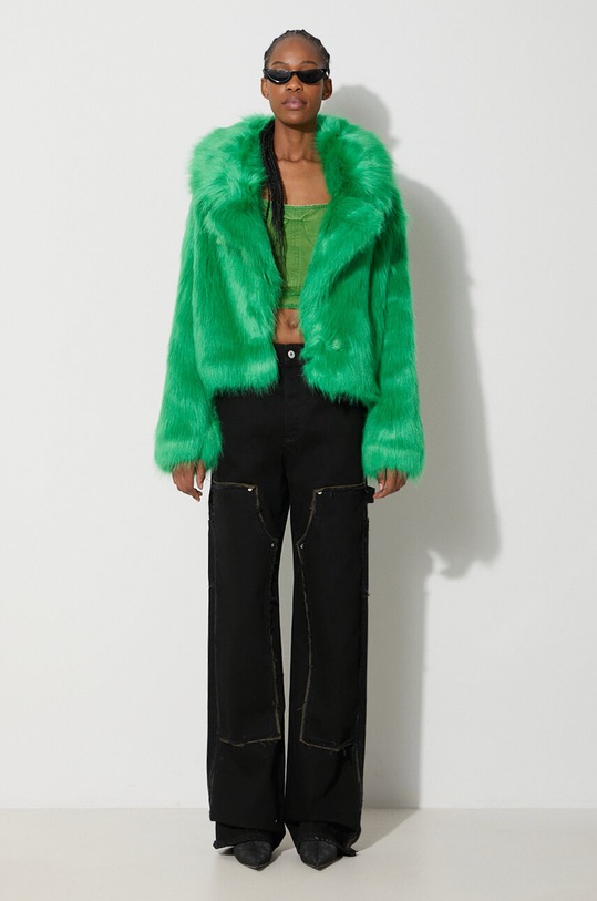 Heron Preston top jeans Distressed Canvas Corset Bra HWAD045F23FAB0025500 verde AW23