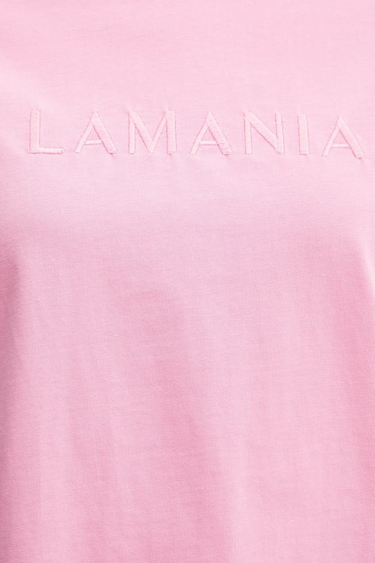 La Mania t-shirt bawełniany MELANIE różowy