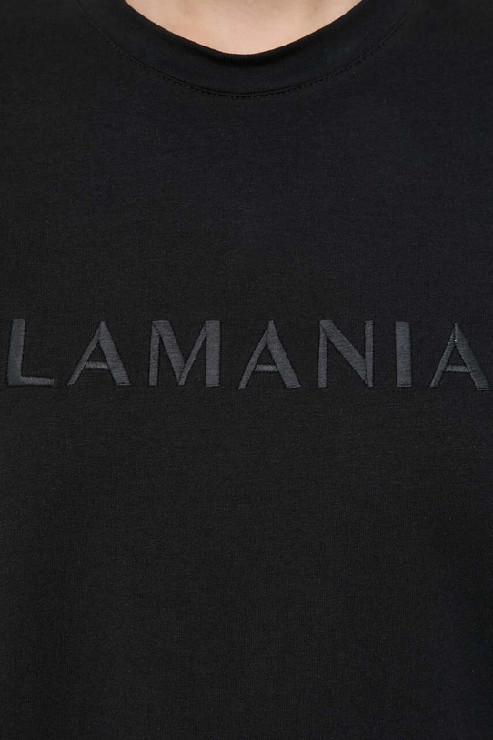 La Mania t-shirt bawełniany MELANIE czarny