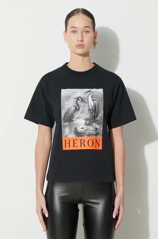 Heron Preston cotton t-shirt SS Tee regular black HWAA032C99JER0031010