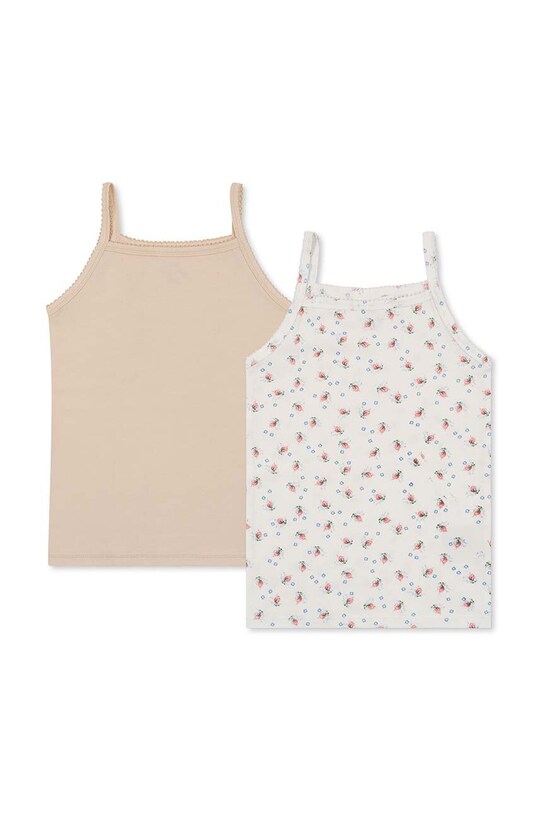 Παιδικό top Konges Sløjd 2-pack με ελαστάν μπεζ KS5891
