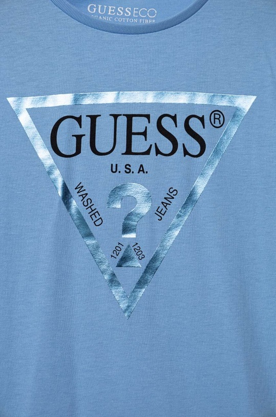 Guess tricou de bumbac pentru copii J73I56.K8HM0.9BYX albastru AA00
