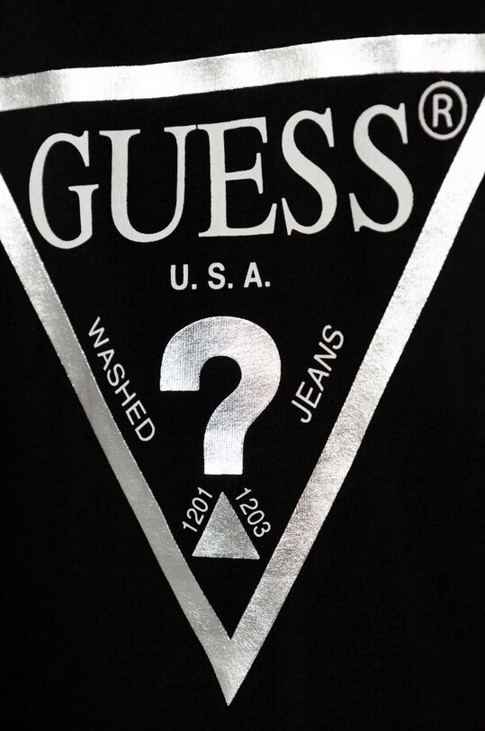 Fete Guess tricou de bumbac pentru copii J73I56.K8HM0.9BYX negru