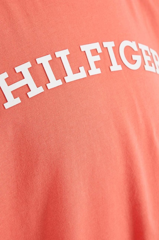 DÍVKA Dětské bavlněné tričko Tommy Hilfiger KG0KG07431.128.176.9BYX oranžová