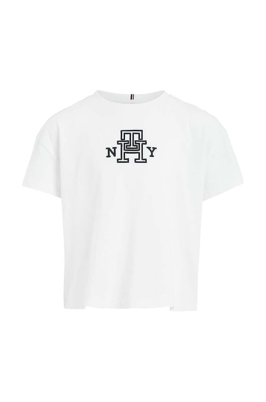 Tommy Hilfiger t-shirt bawełniany dziecięcy KG0KG07437.74.122.9BYX biały AW23