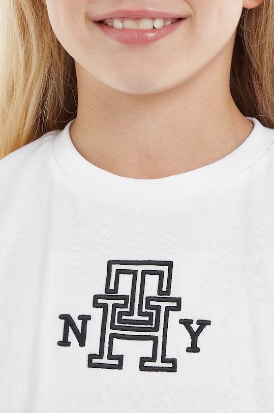 Tommy Hilfiger t-shirt bawełniany dziecięcy KG0KG07437.74.122.9BYX biały