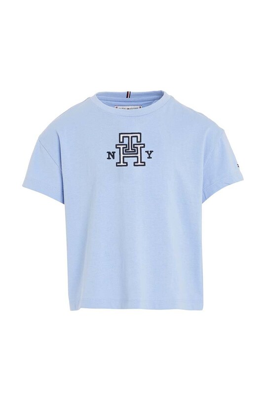Tommy Hilfiger tricou de bumbac pentru copii KG0KG07437.128.176.9BYX albastru AW23