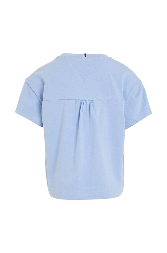 Fete Tommy Hilfiger tricou de bumbac pentru copii KG0KG07437.128.176.9BYX albastru