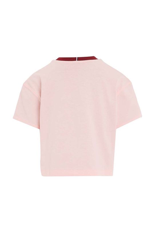 Dievča Obojstranné bavlnené tričko Tommy Hilfiger KG0KG07701.9BYX ružová