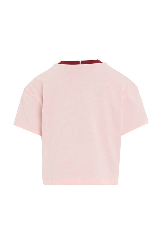 Dziewczynka Tommy Hilfiger t-shirt bawełniany dwustronny KG0KG07701.9BYX różowy