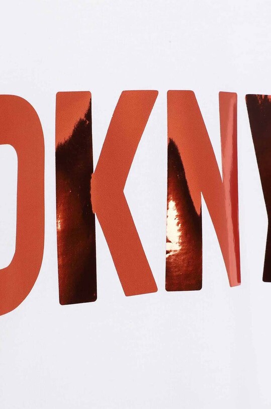 Dziewczynka Dkny t-shirt bawełniany dziecięcy D35T08.126.150 biały