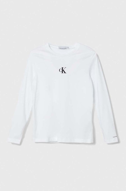 Calvin Klein Jeans longsleeve in cotone bambino/a cotone bianco IG0IG02135.9BYX