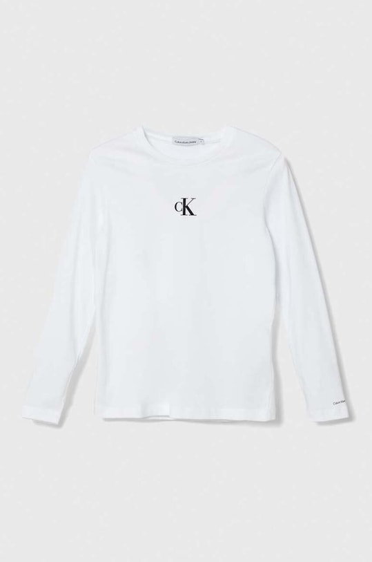Calvin Klein Jeans longsleeve bawełniany dziecięcy bawełna biały IG0IG02135.9BYX