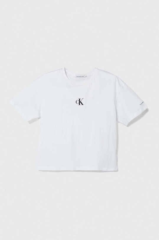 Βαμβακερό μπλουζάκι Calvin Klein Jeans βαμβάκι λευκό IG0IG02136.9BYX