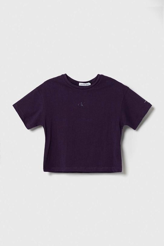 Calvin Klein Jeans tricou din bumbac uni burgundia IG0IG02136.9BYX