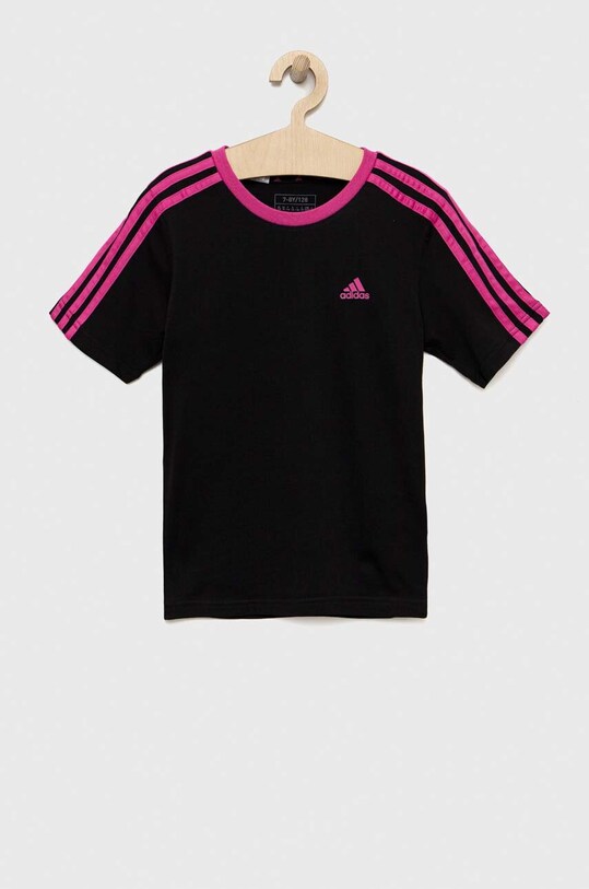 adidas t-shirt bawełniany dziecięcy aplikacja czarny IC3640