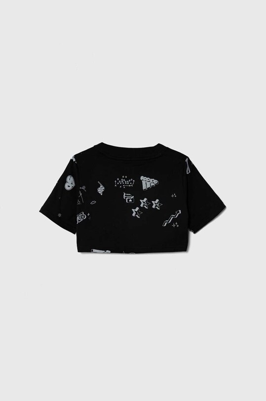 adidas tricou de bumbac pentru copii JG BLUV Q3 AOPT IA1582 negru AW23