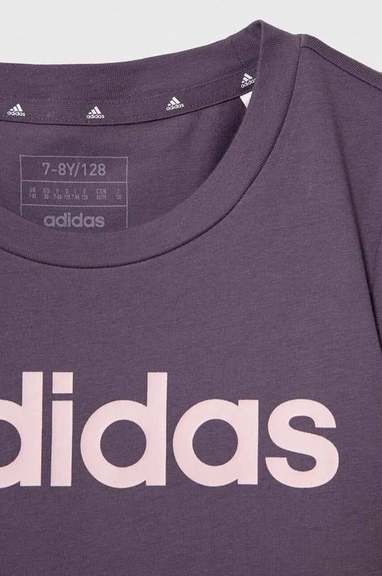 Dziewczynka adidas t-shirt bawełniany dziecięcy IJ6235 szary