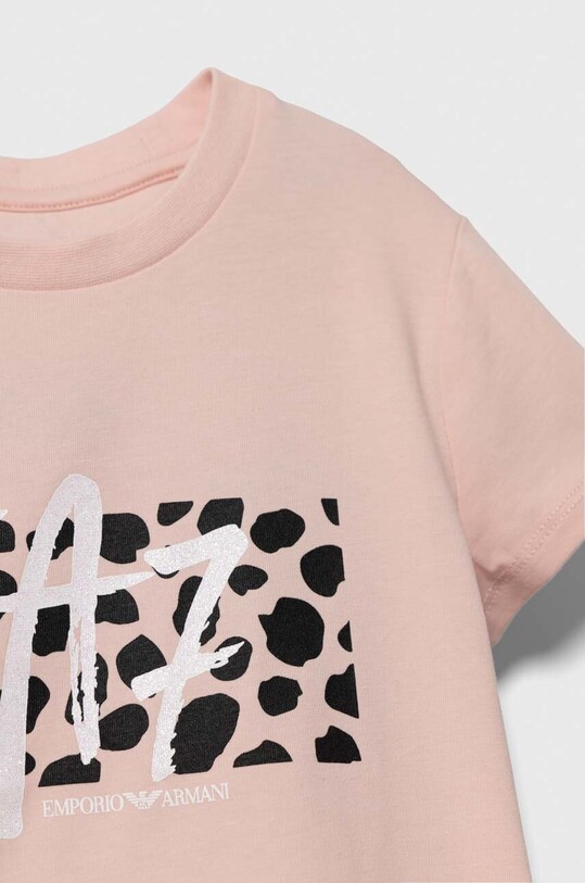 Dziewczynka EA7 Emporio Armani t-shirt dziecięcy 6RFT09.FJ03Z różowy
