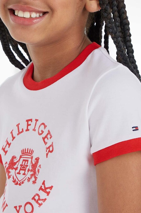Tommy Hilfiger t-shirt bawełniany dziecięcy KG0KG07645.74.122.9BYX biały