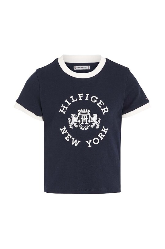 Tommy Hilfiger t-shirt bawełniany dziecięcy KG0KG07645.74.122.9BYX granatowy AW23