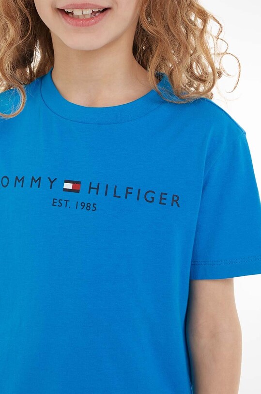 Παιδικό βαμβακερό μπλουζάκι Tommy Hilfiger KS0KS00397.128.176.9BYX μπλε