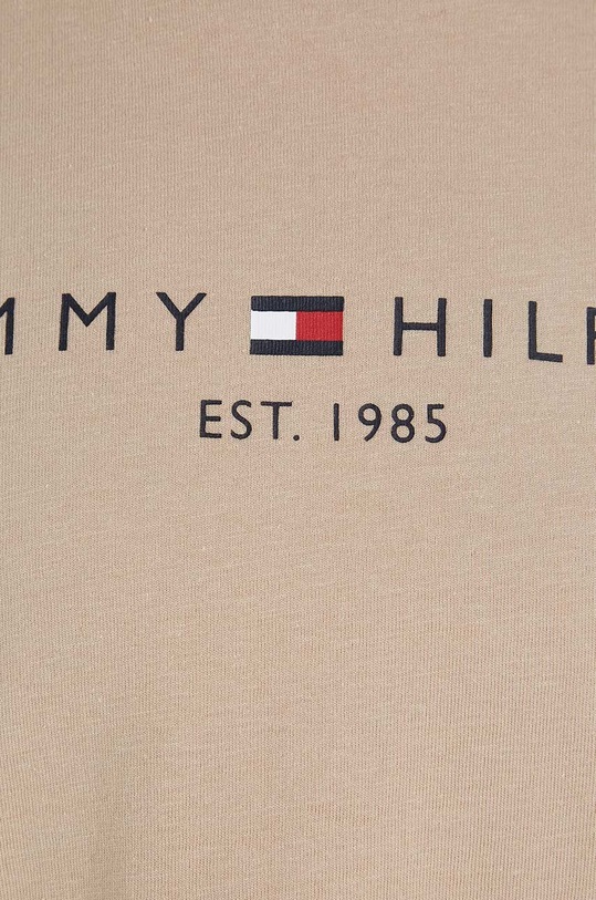 Παιδικό βαμβακερό μπλουζάκι Tommy Hilfiger μπεζ KS0KS00397.128.176.9BYX