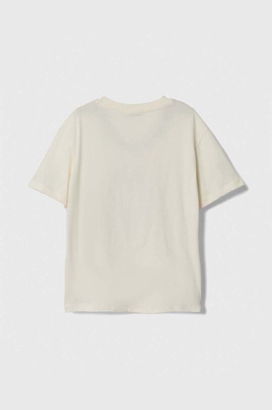 Pinko Up t-shirt bawełniany dziecięcy F3PIJGTH288 beżowy AW23