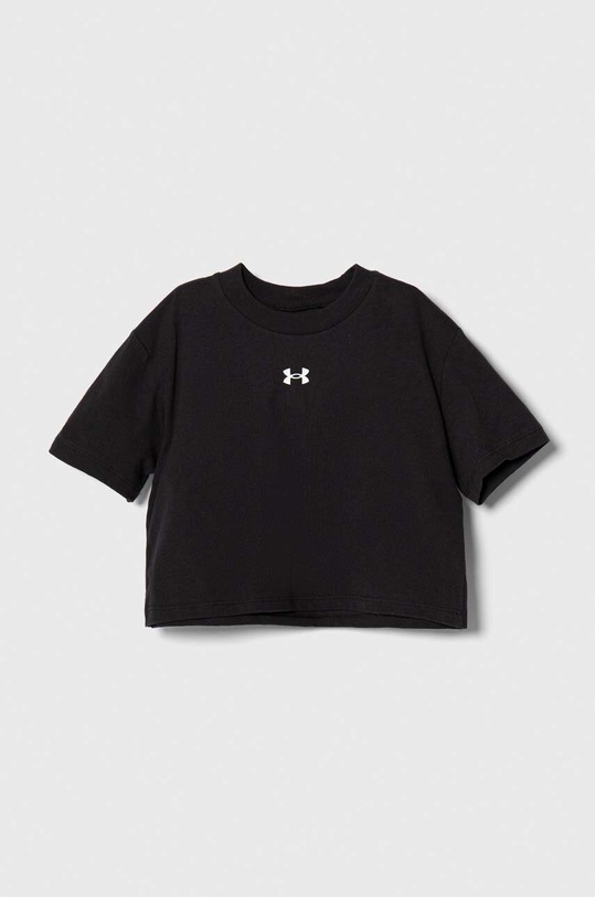 Under Armour t-shirt dziecięcy UA CROP SPORTSTYLE LOGO SS pozostałe czarny 1380878