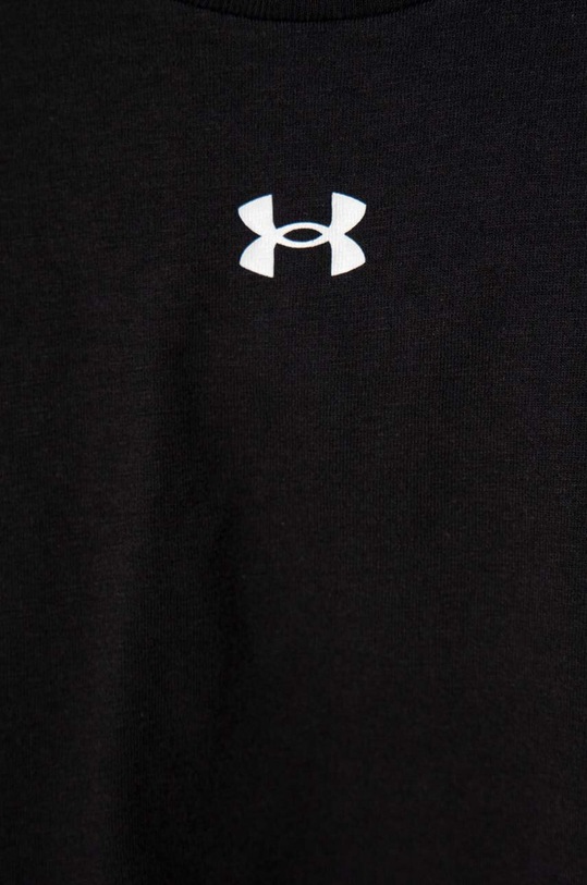 Dziewczynka Under Armour t-shirt dziecięcy UA CROP SPORTSTYLE LOGO SS 1380878 czarny