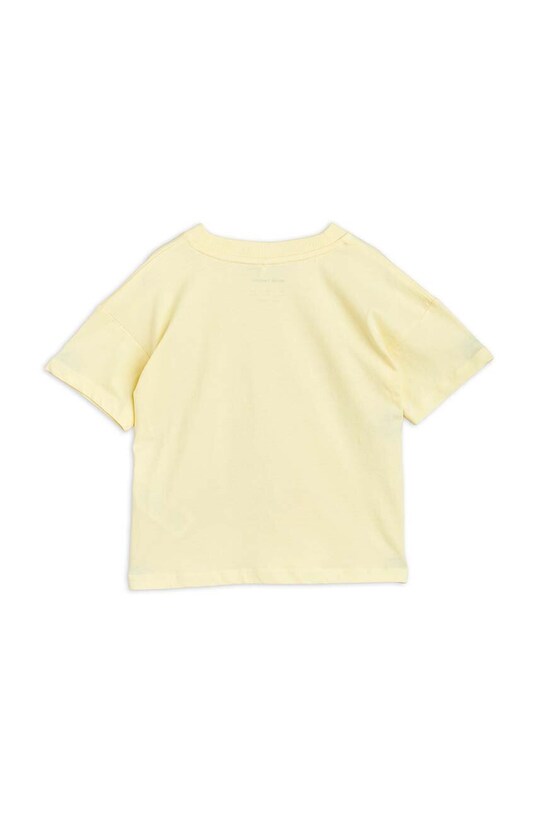 Παιδικό βαμβακερό μπλουζάκι Mini Rodini 2362013723 κίτρινο AW23