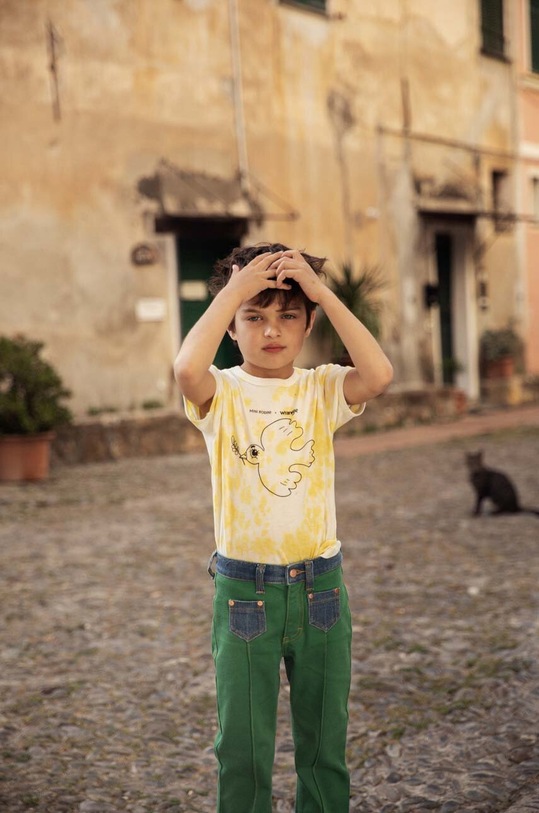 Дитяча бавовняна футболка Mini Rodini Mini Rodini x Wrangler 2382010123