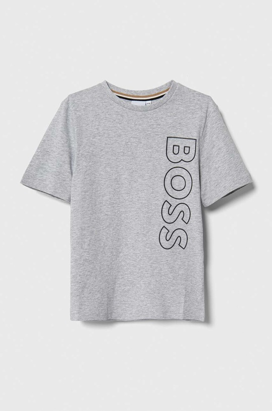 BOSS gyerek pamut póló pamut szürke J25O66.114.150